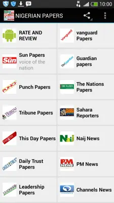 NIGERIAN PAPERS android App screenshot 1